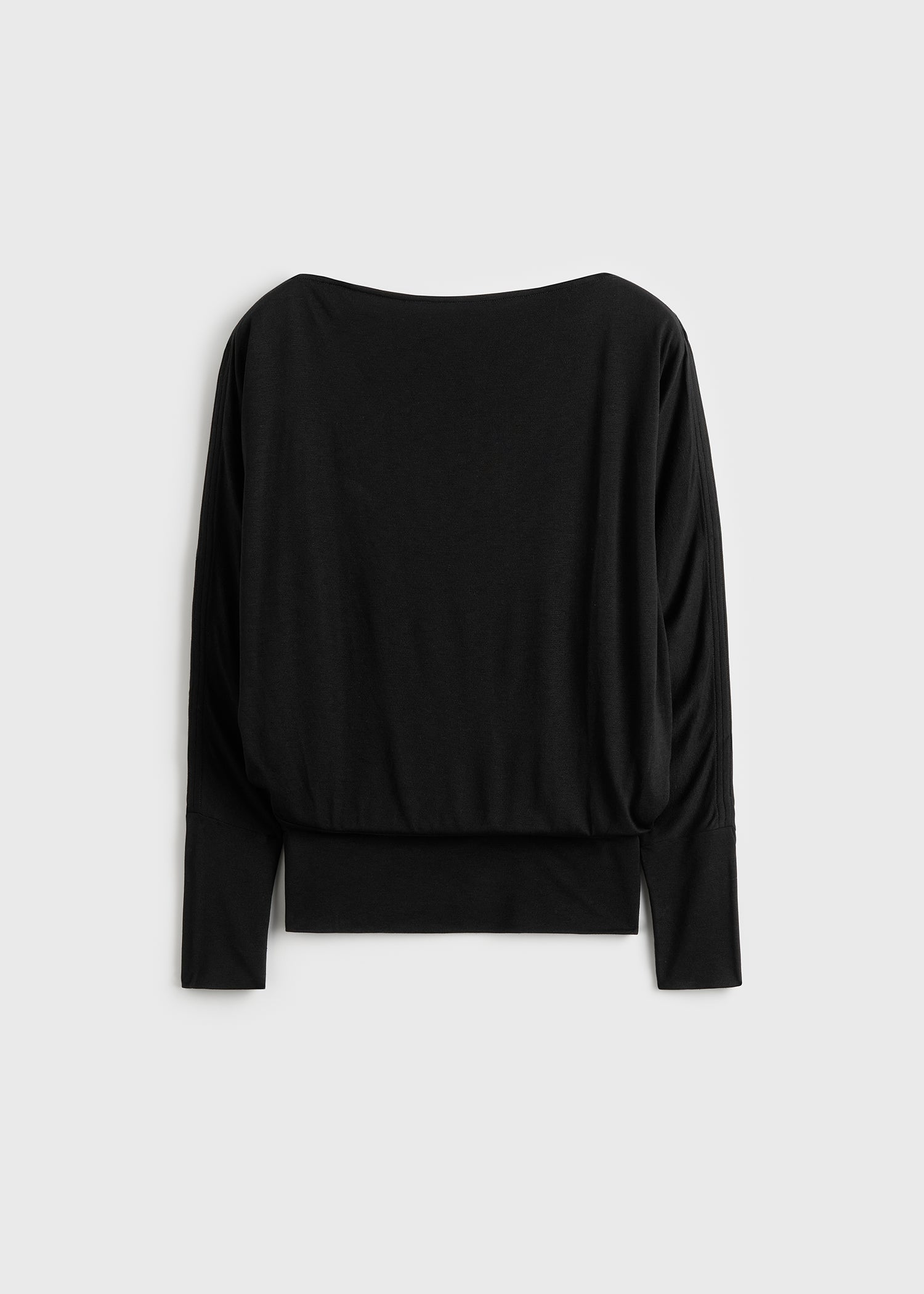 Boatneck jersey top black