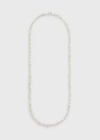 Infinity bead necklace white