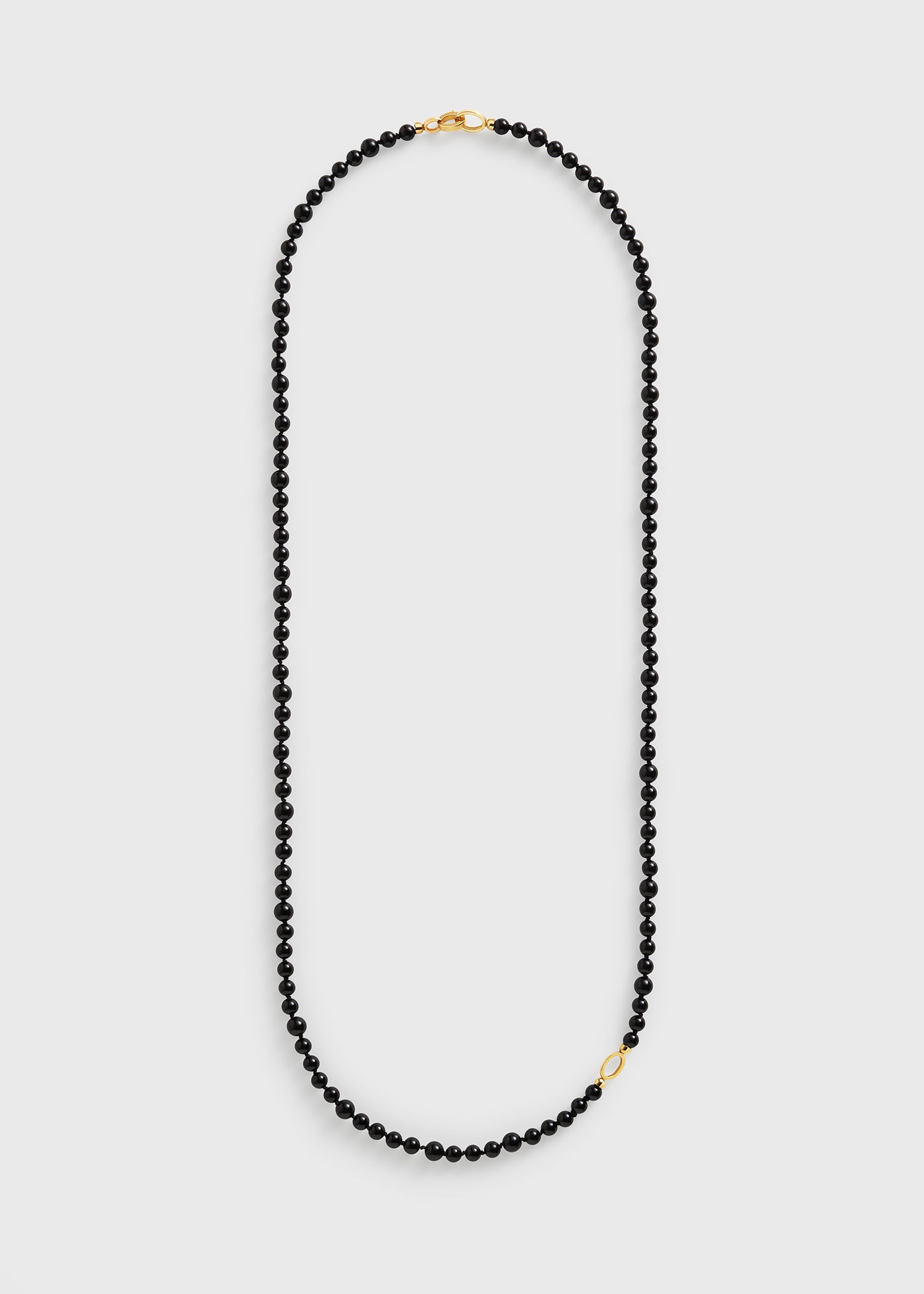 Infinity bead necklace black