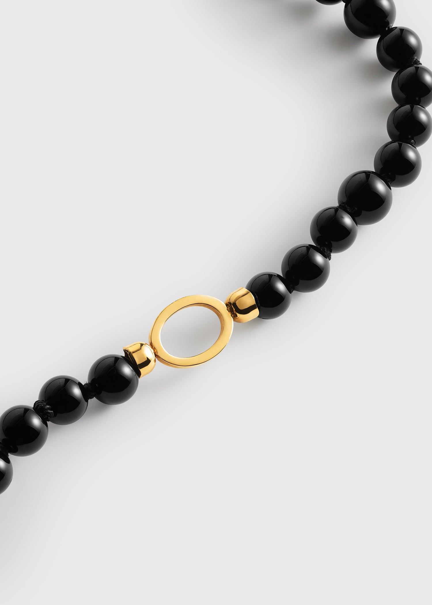 Infinity bead necklace black