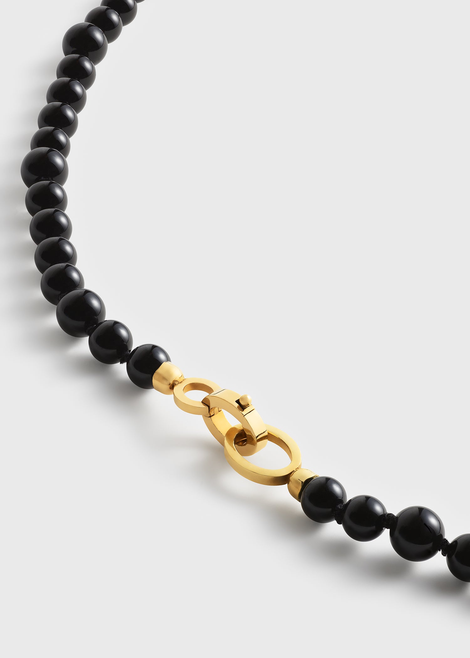 Infinity bead necklace black