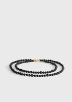 Infinity bead necklace black