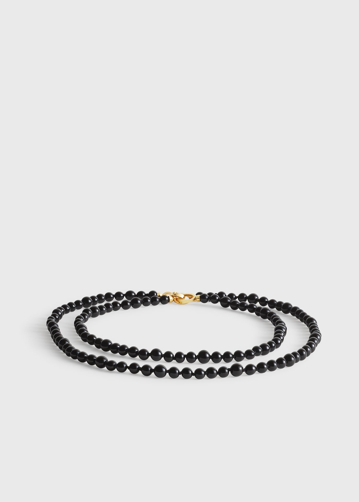 Infinity bead necklace black