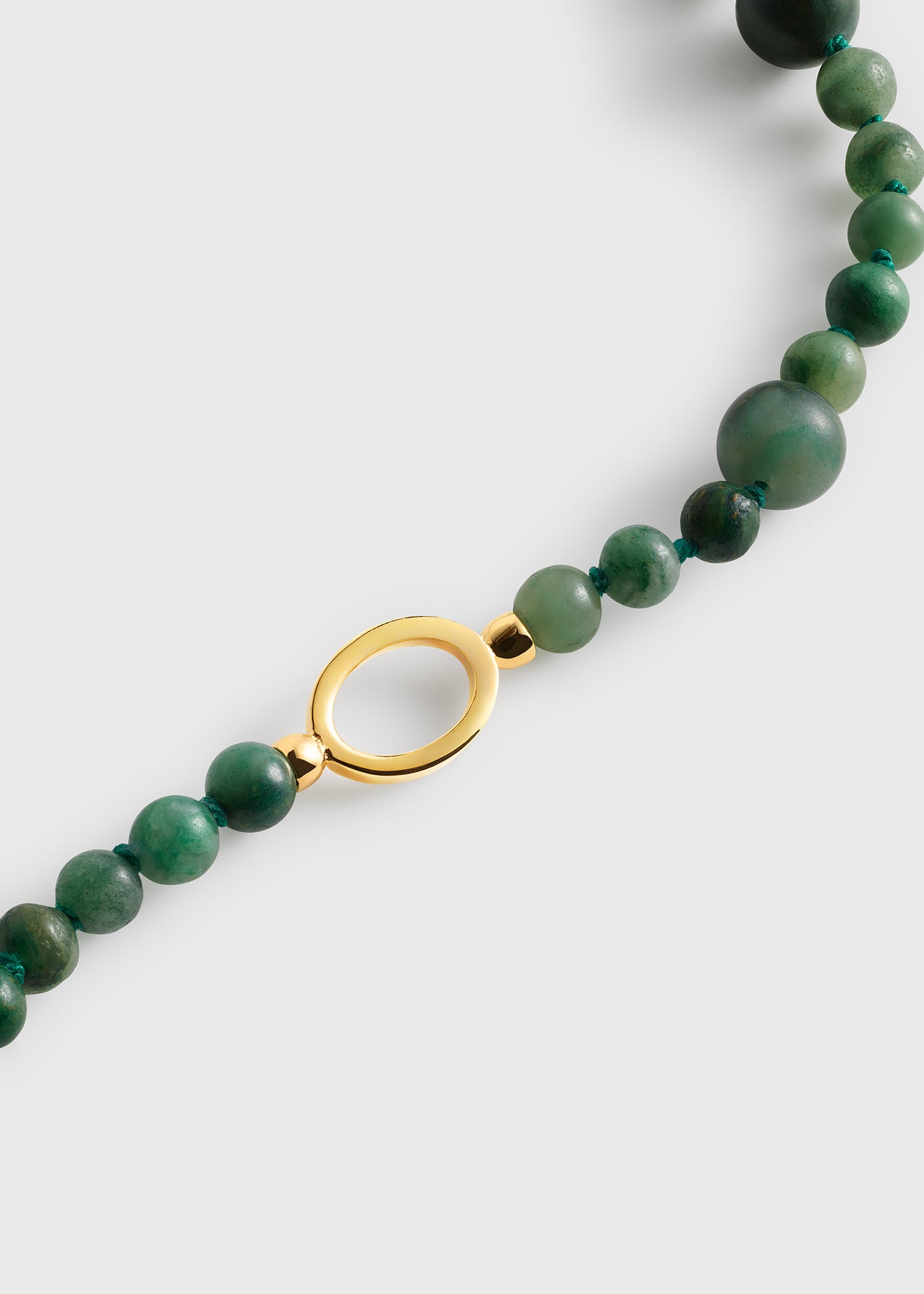 Infinity bead necklace dark green