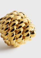 Rope drop earrings gold