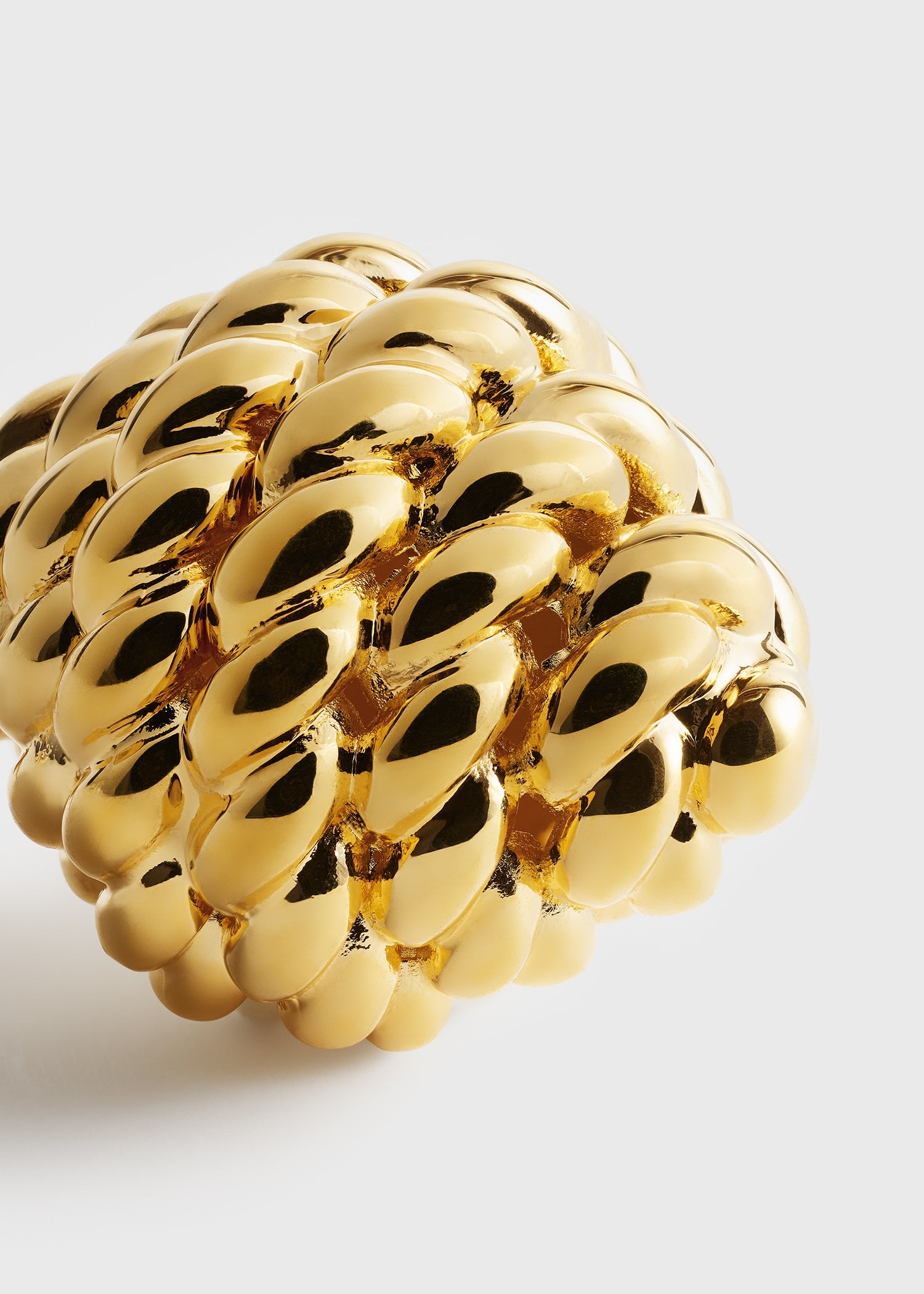 Rope drop earrings gold