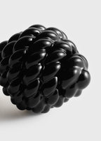 Rope drop earrings black/gold