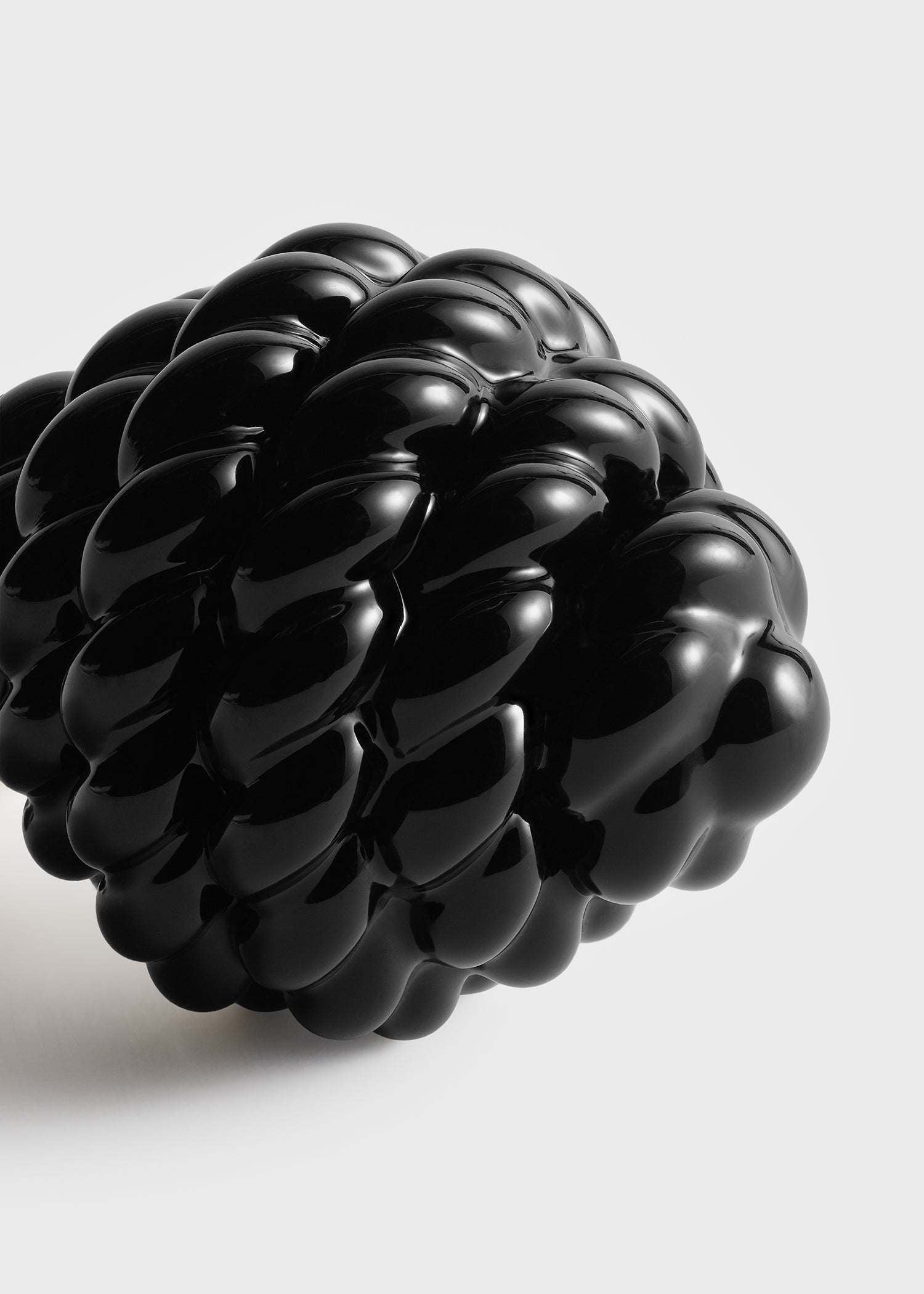 Rope drop earrings black/gold