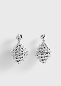 Rope drop earrings silver