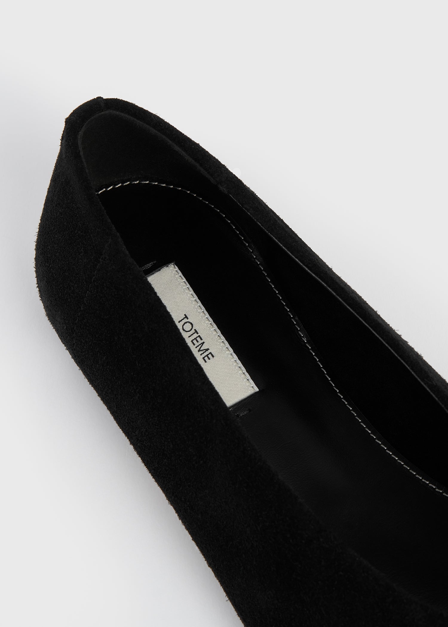 Slip suede ballerinas black