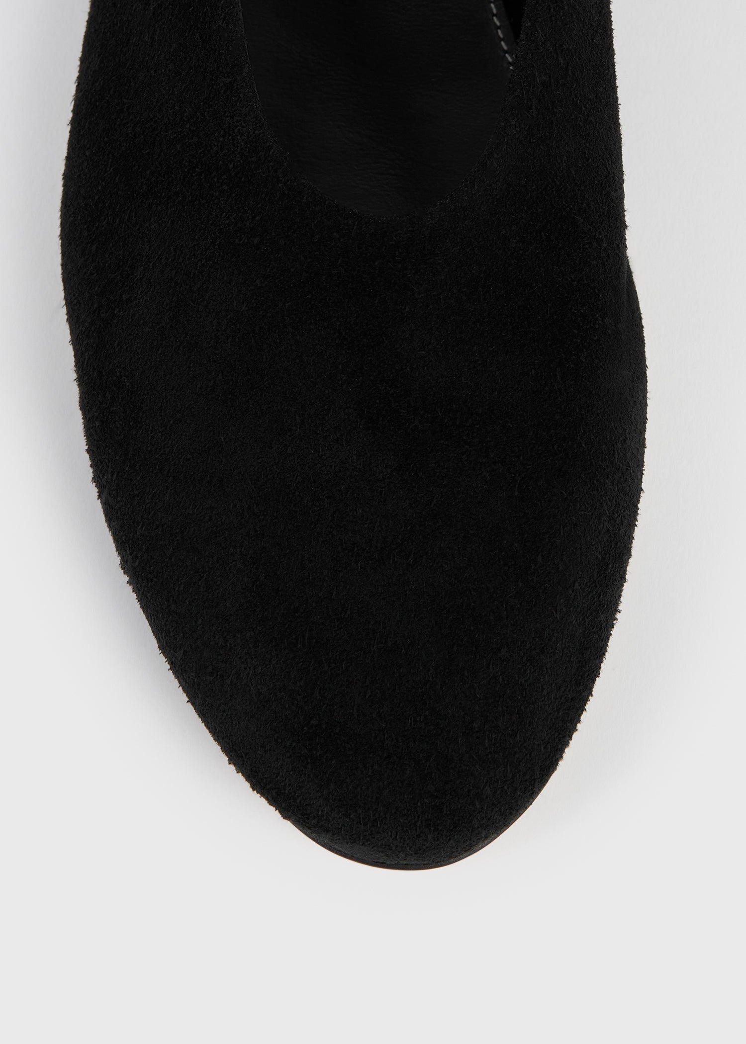 Slip suede ballerinas black