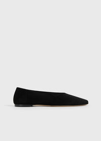 Slip suede ballerinas black