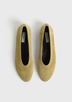 Slip suede ballerinas cashew