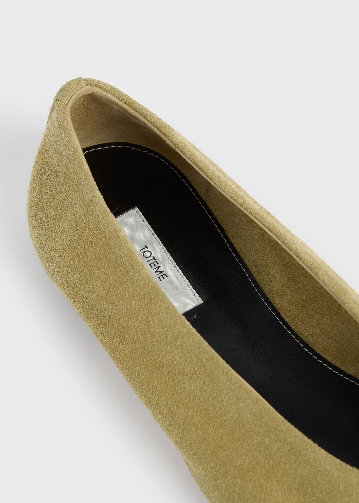 Slip suede ballerinas cashew
