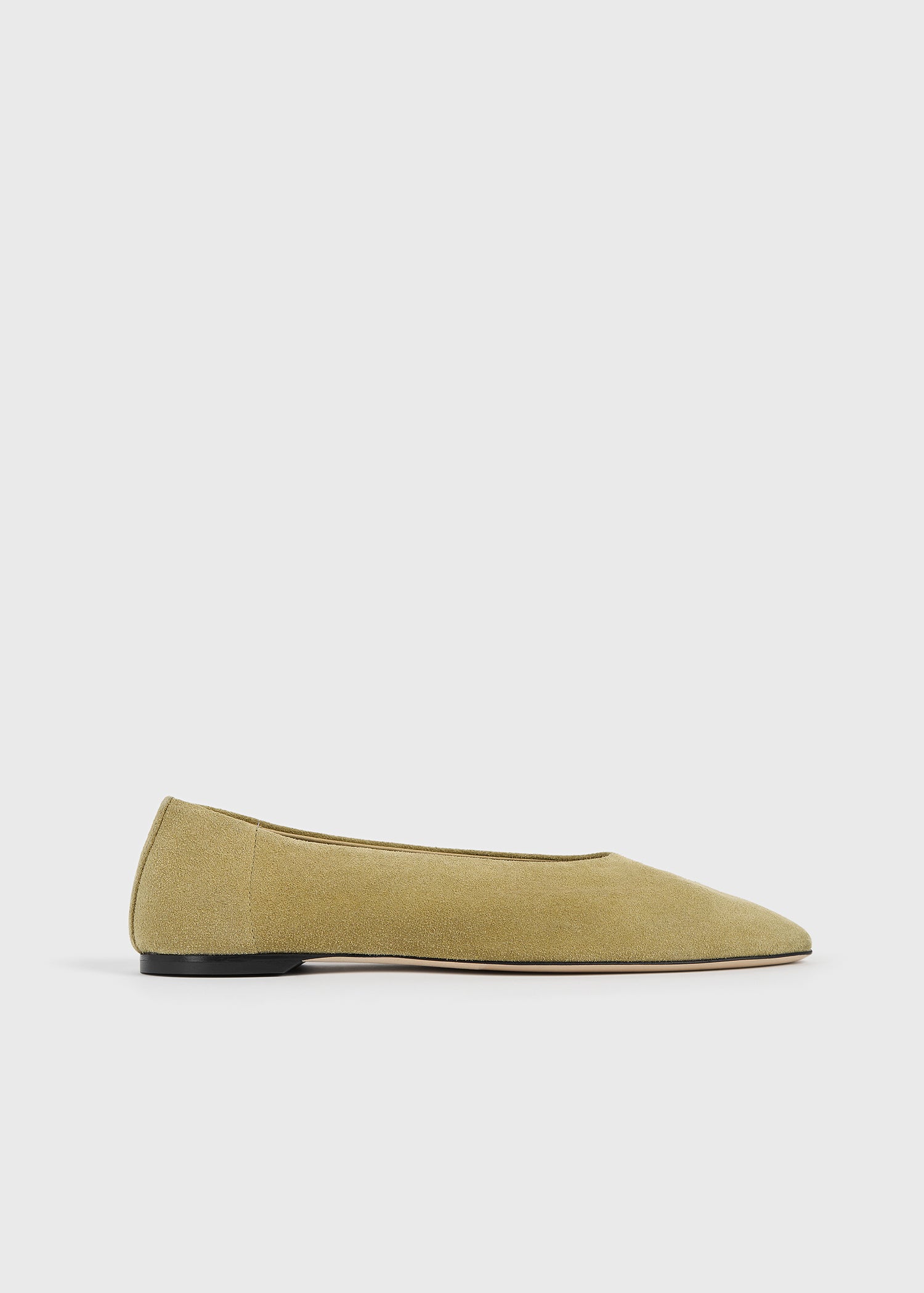 Slip suede ballerinas cashew