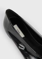Slip naplack ballerinas black