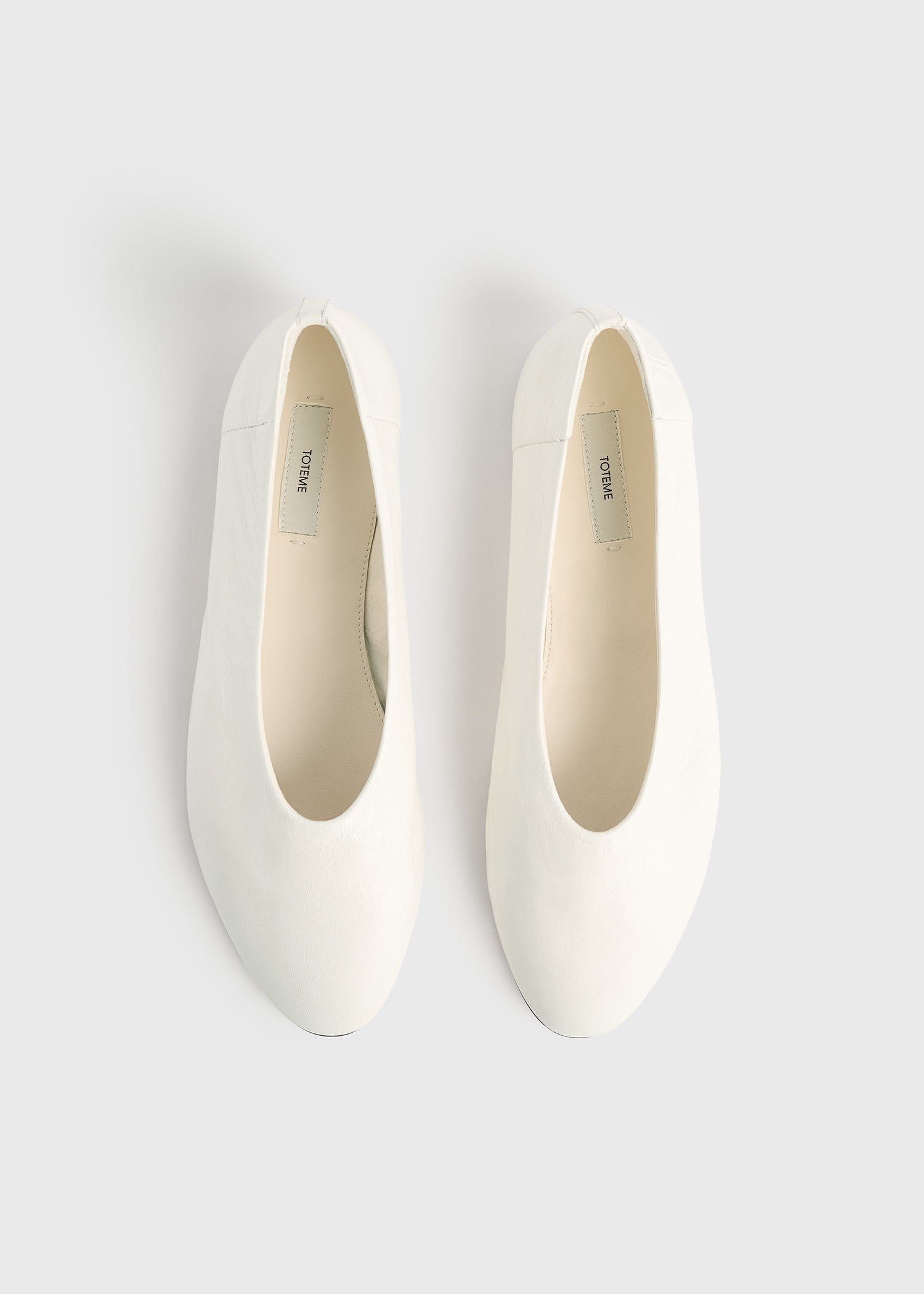 Slip naplack ballerinas off-white