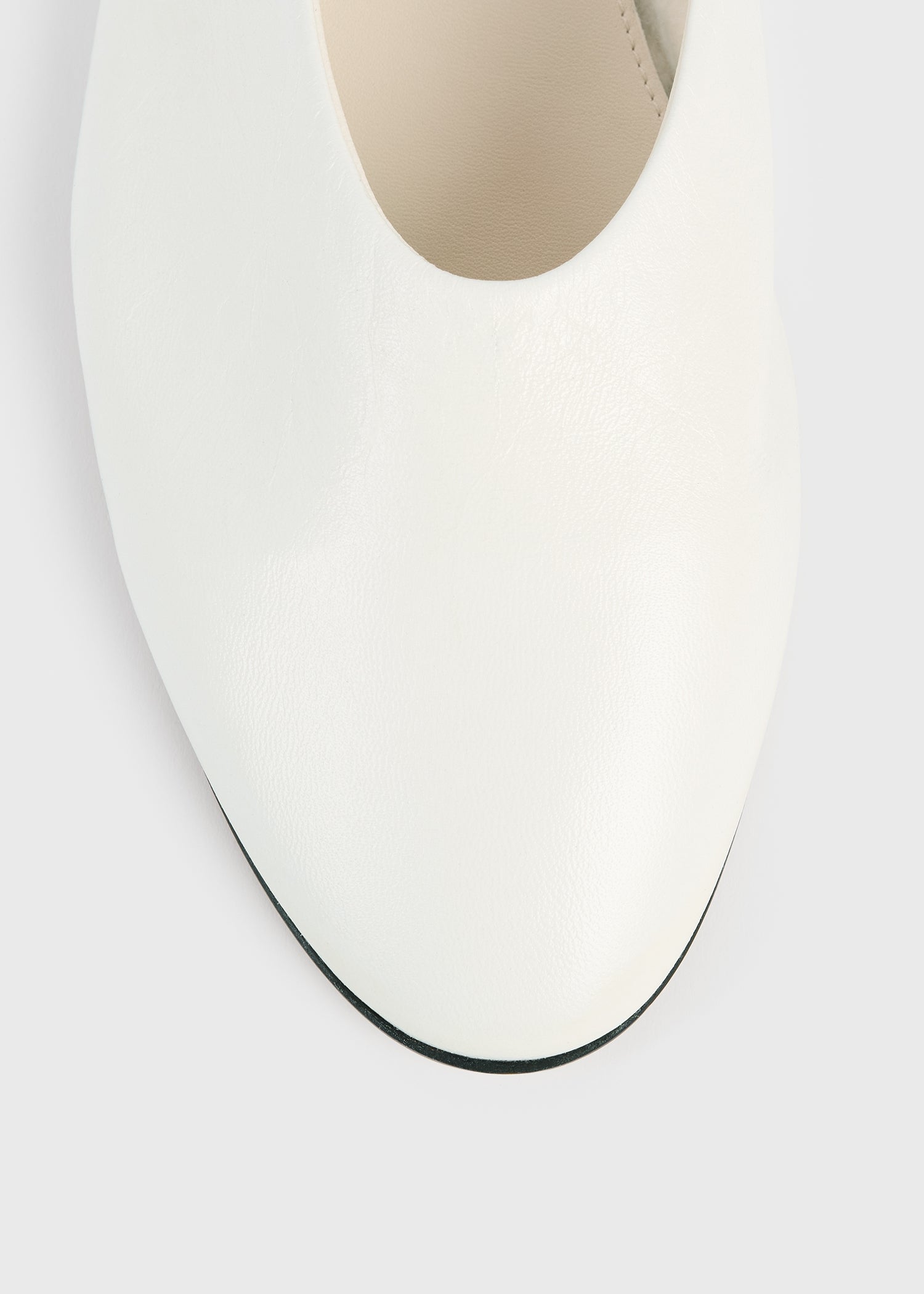 Slip naplack ballerinas off-white