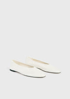 Slip naplack ballerinas off-white