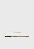 Slip naplack ballerinas off-white