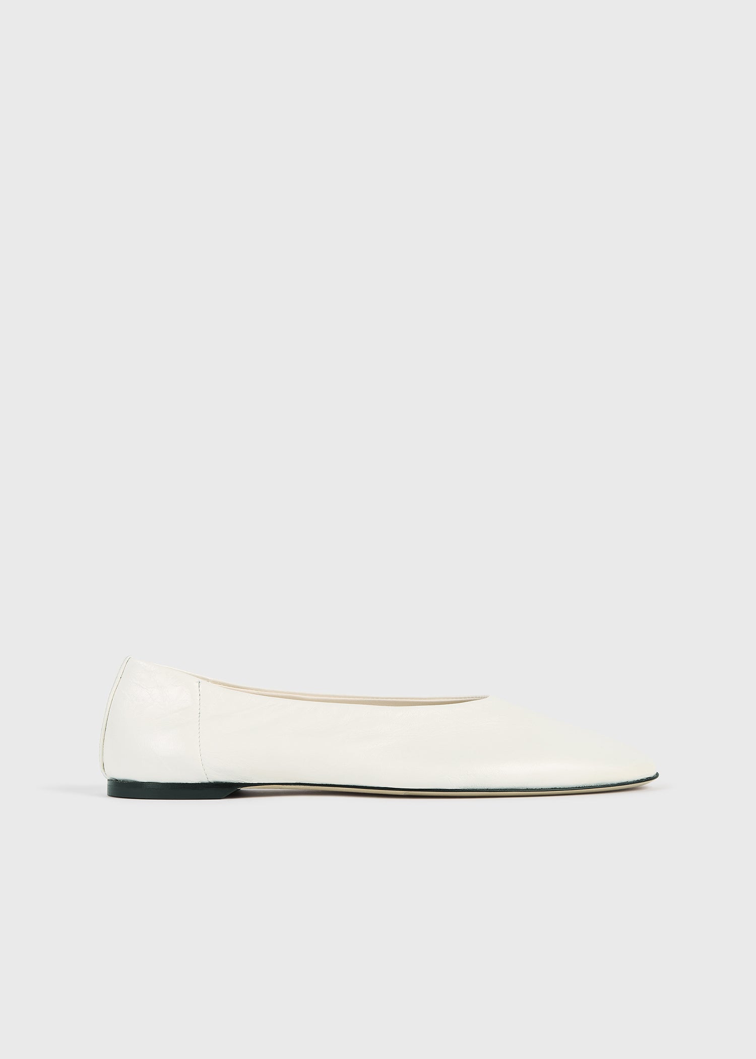 Slip naplack ballerinas off-white
