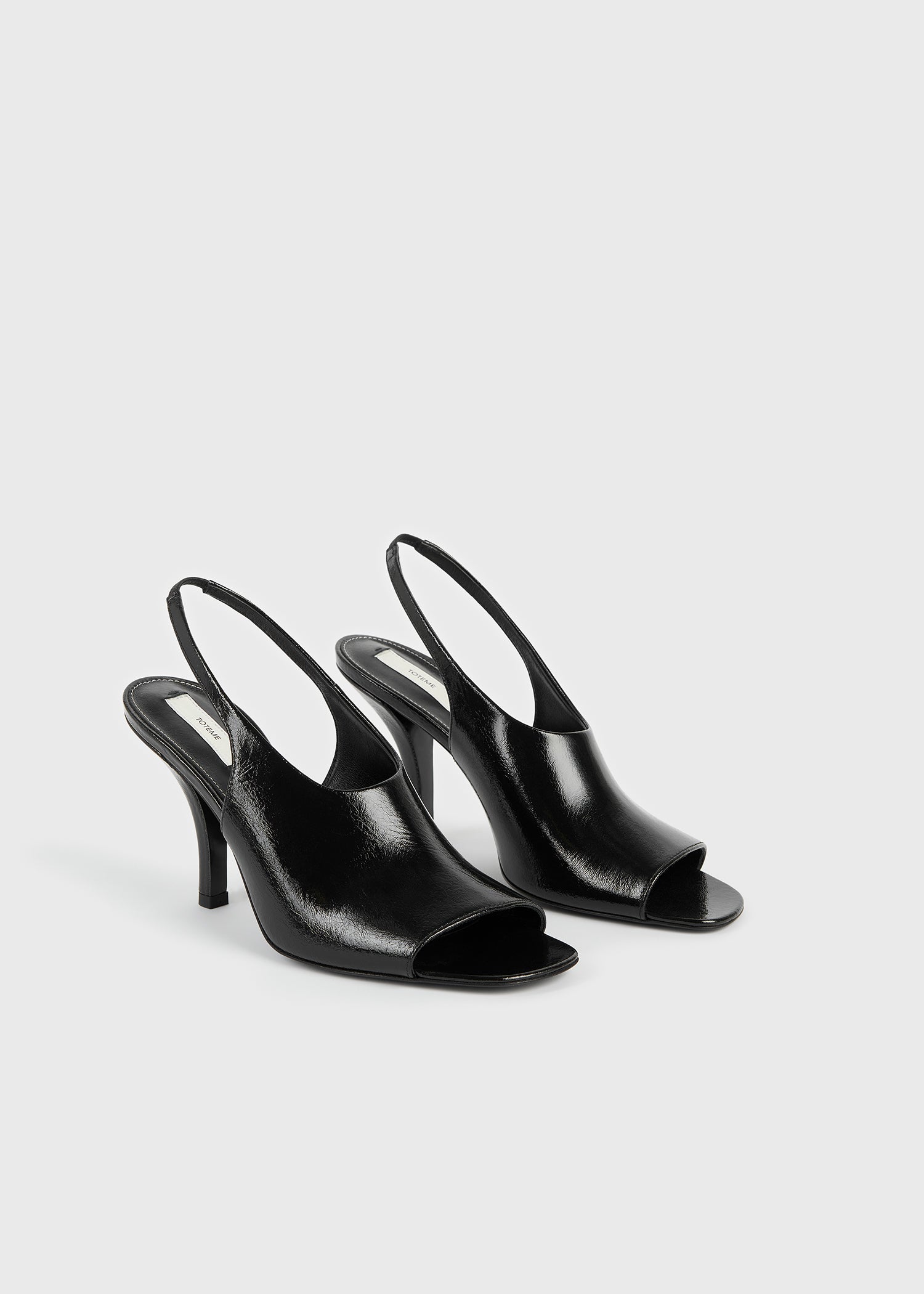 Contour naplack slingbacks black