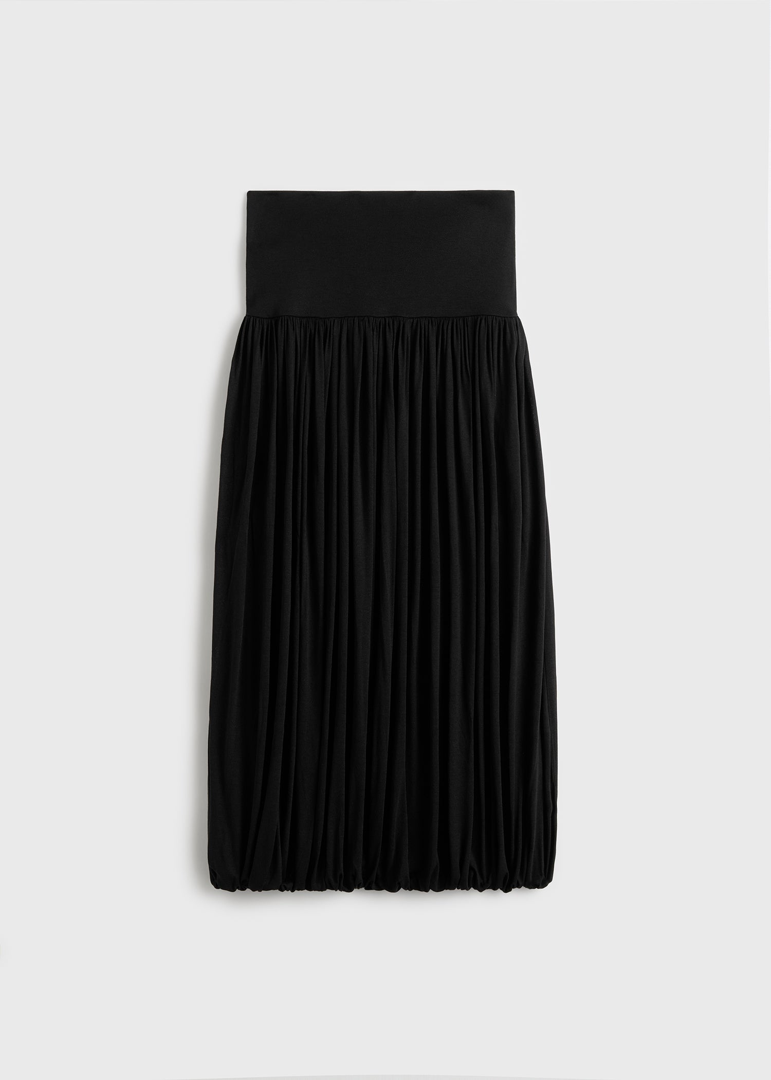 Soft gathered skirt black