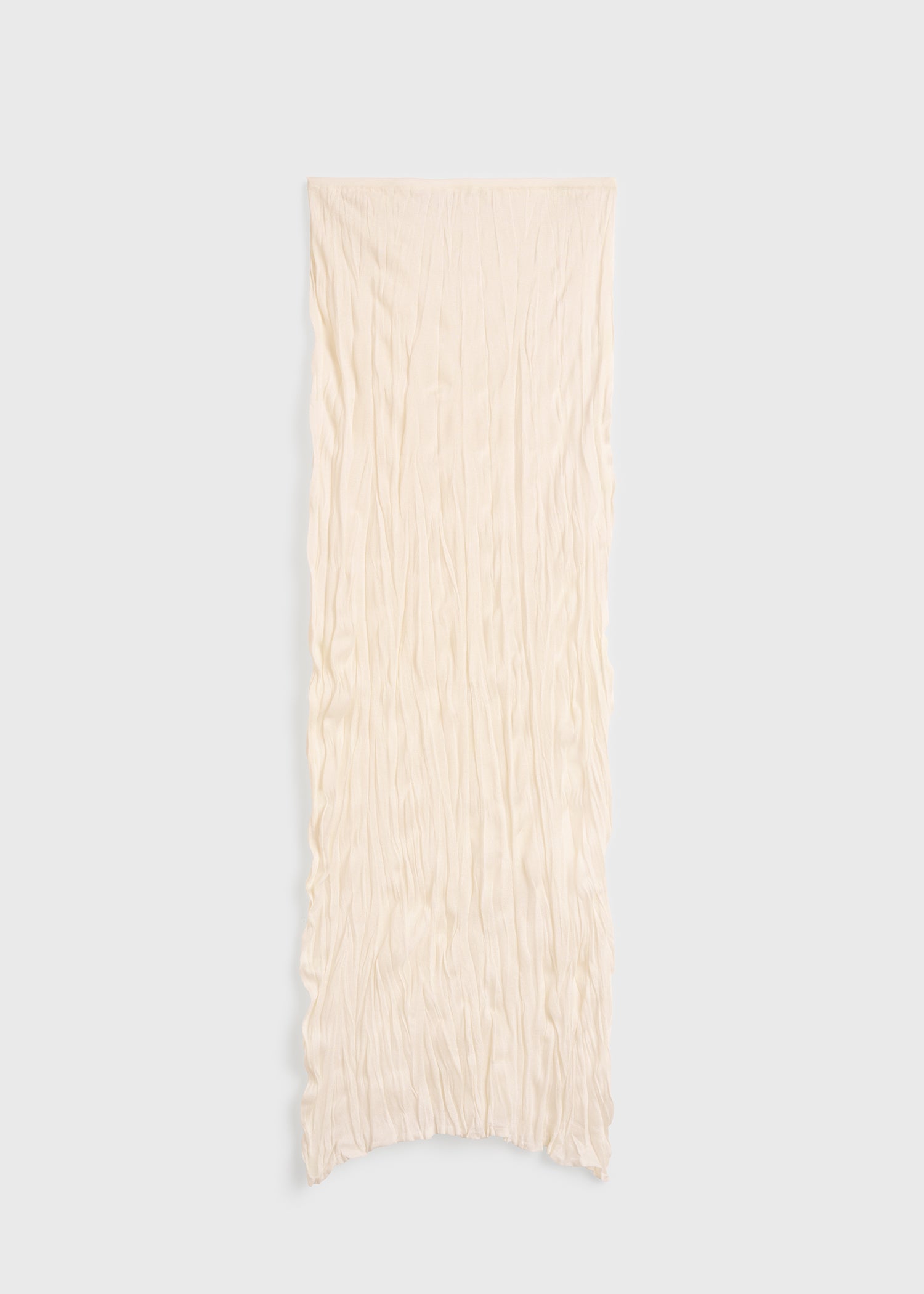 Crinkled knit skirt pale apricot
