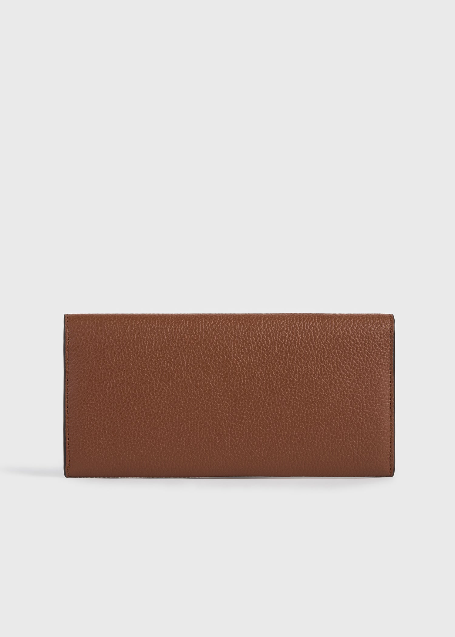 T-lock grained-leather wallet sienna
