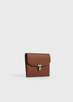 T-lock grained-leather cardholder sienna