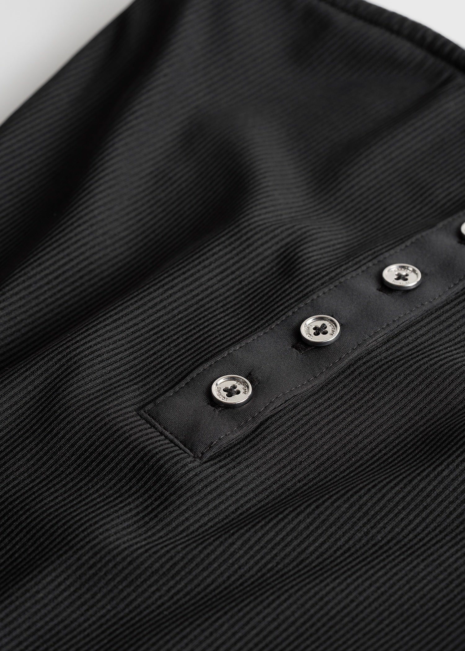 Ribbed strapless swimsuit black