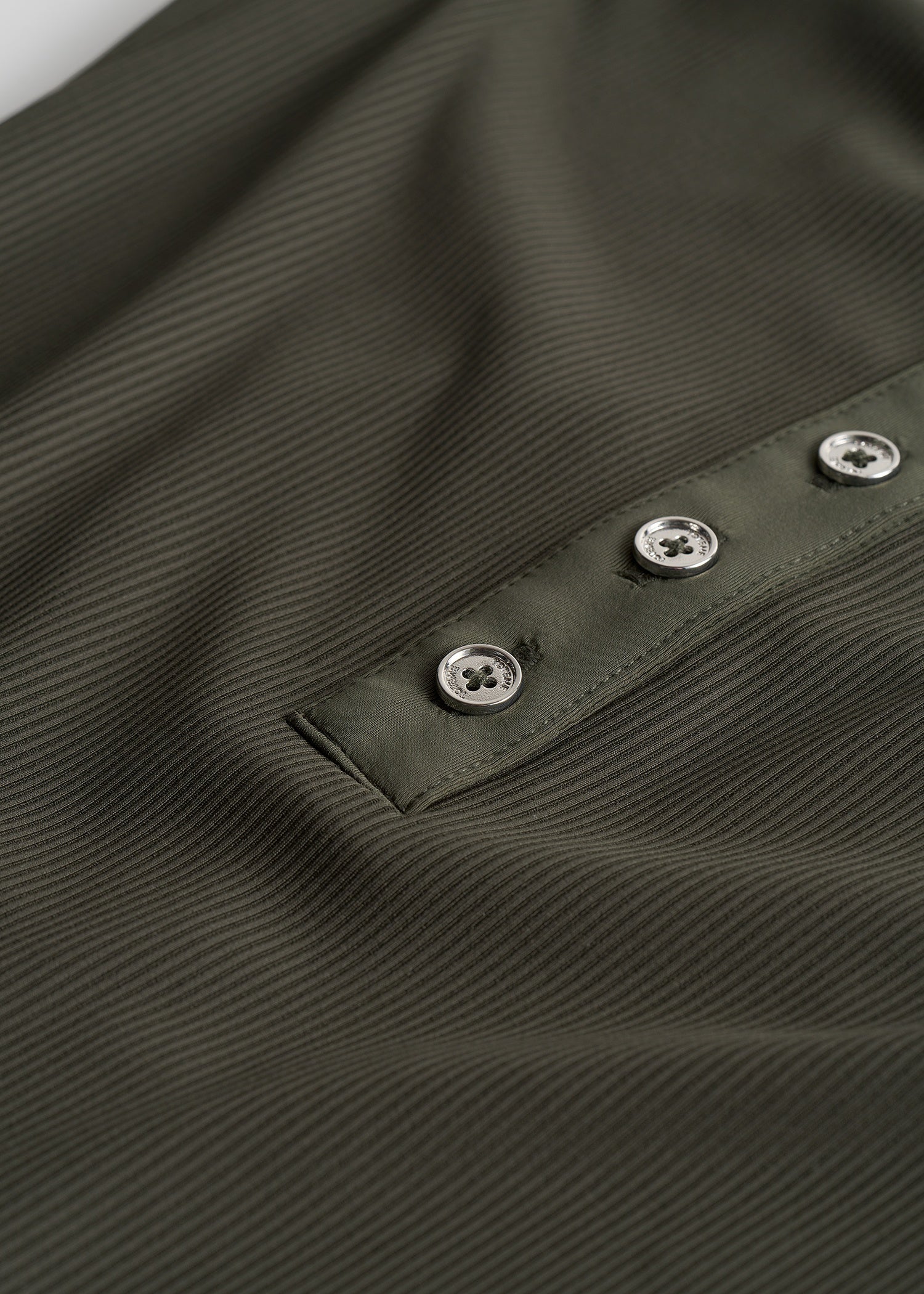 Ribbed strapless swimsuit dark green