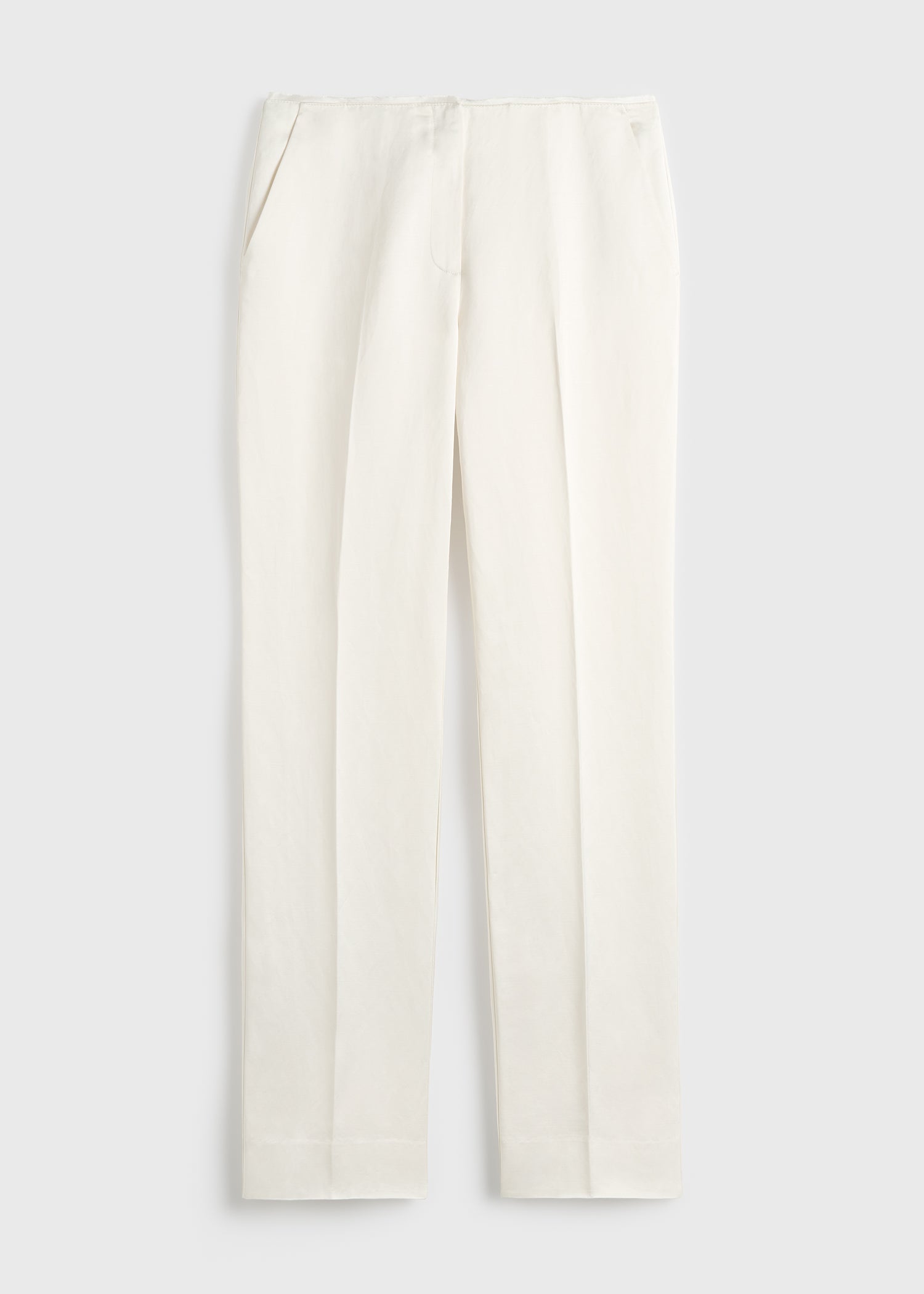 Easy raw edge trousers white