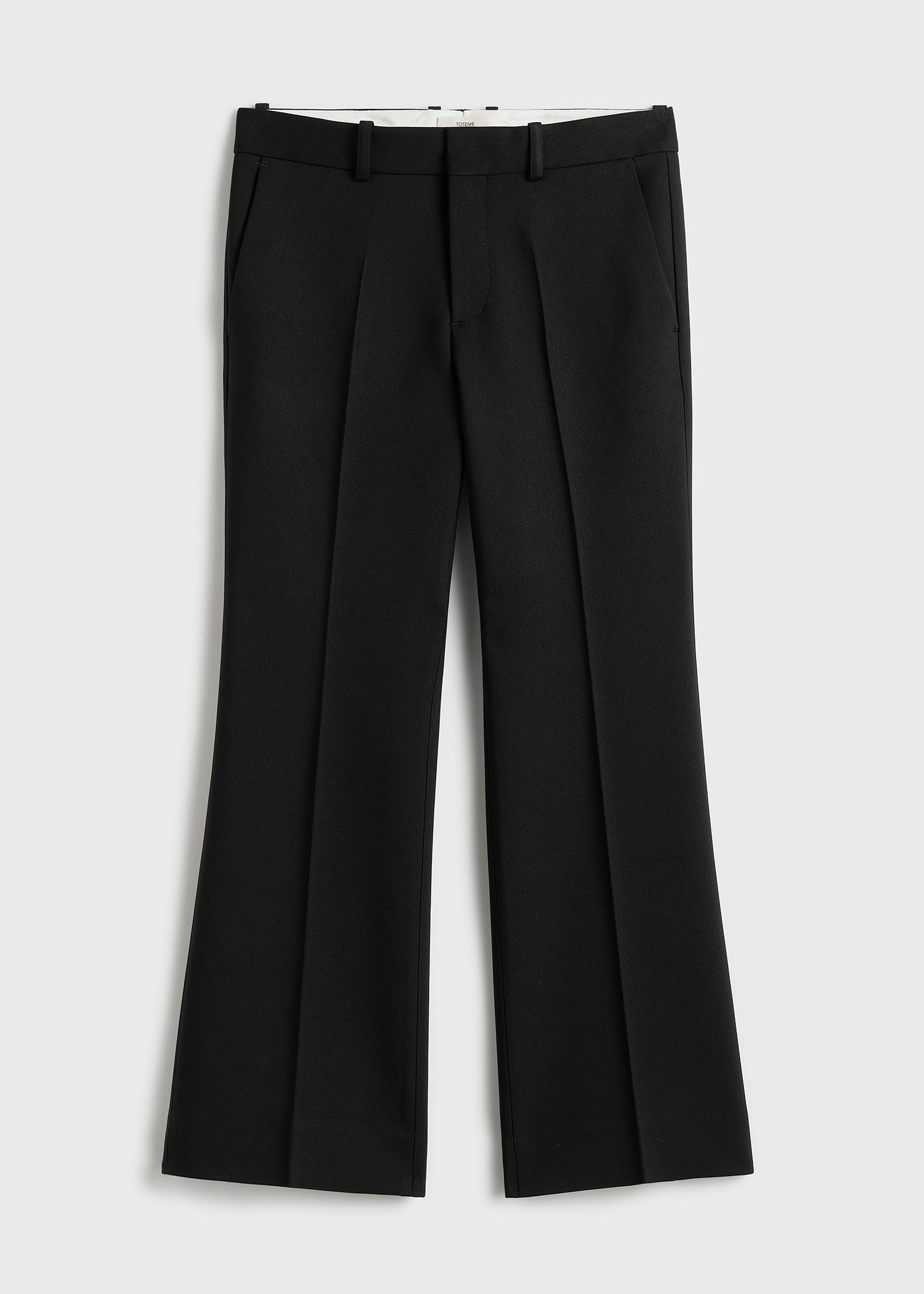 Kick flare trousers black