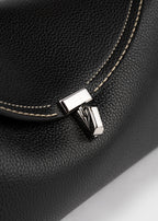 T-lock grained-leather shoulder black