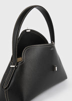 T-lock grained-leather shoulder black