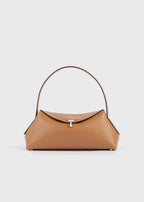 T-lock grained-leather shoulder tan