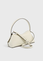 T-lock grained-leather shoulder milk