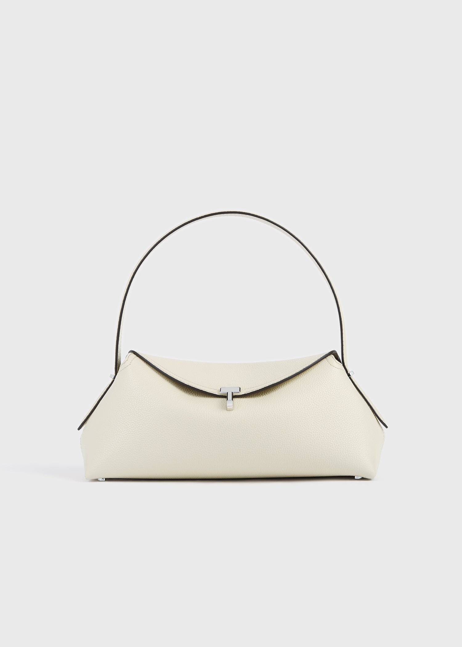 T-lock grained-leather shoulder milk