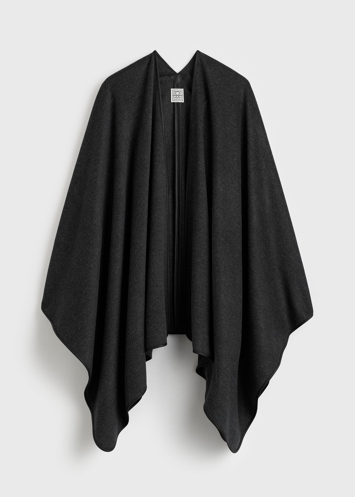 Winter flannel cape charcoal