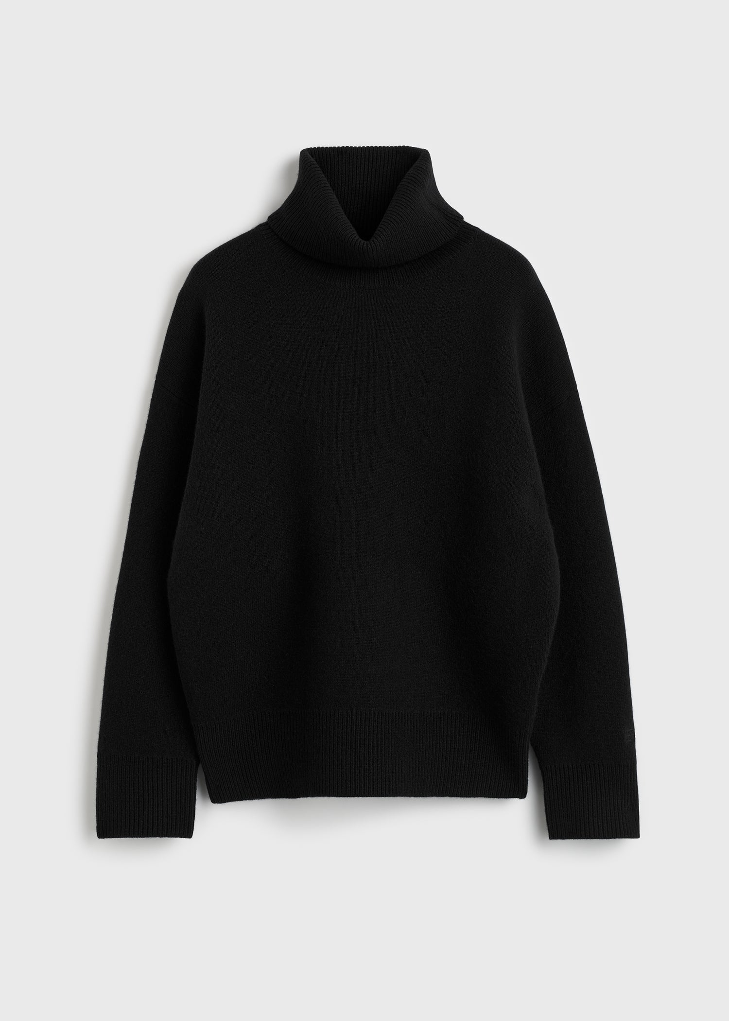 Double-knit turtleneck black
