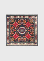 Winter blanket scarf navy/red