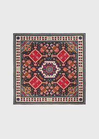 Winter blanket scarf navy/red