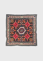 Winter blanket scarf navy/red