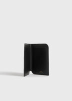 Croco-embossed passport holder black