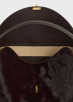 T-lock pony hair top handle wine