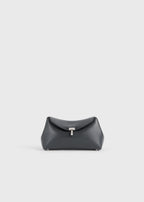 Mini T-lock leather clutch shark