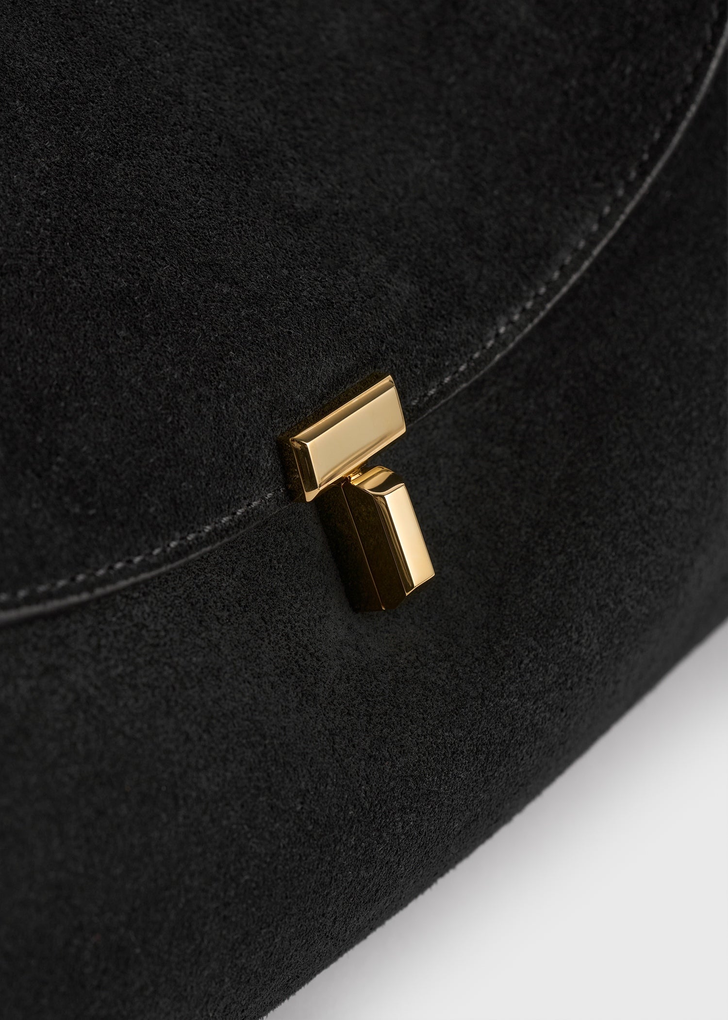 T-lock suede satchel black