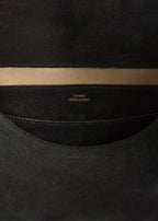 T-lock suede satchel black