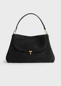 T-lock suede satchel black